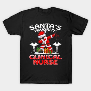 Santas Favorite Clinical Nurse Christmas T Shirt T-Shirt